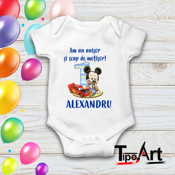Set 2 tricouri personalizate si body  1 an, taierea motului, e3 [2]