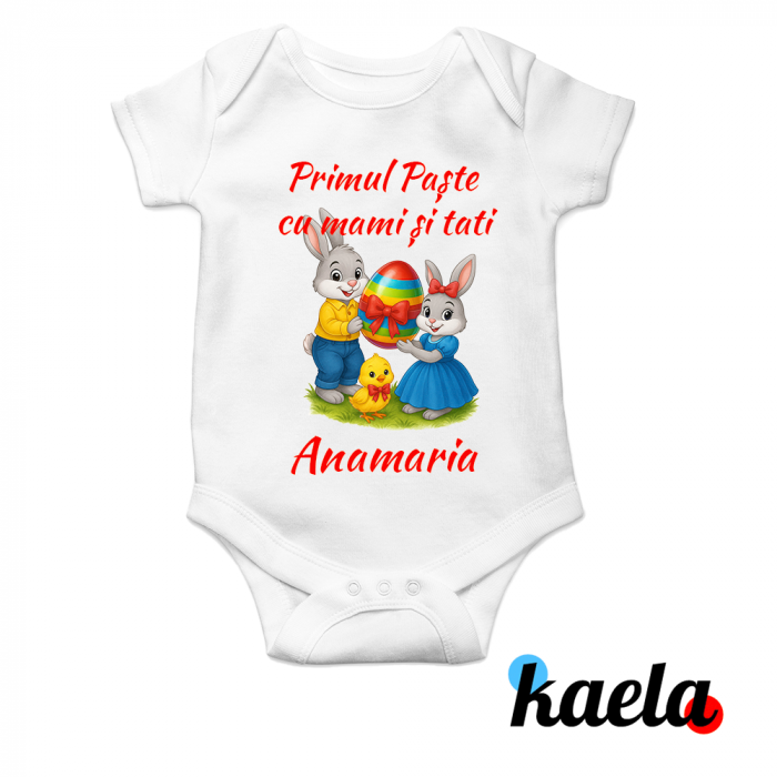 Set 3 tricouri personalizate "Primul Paste in 3 Iepurasi si puiut'' [2]