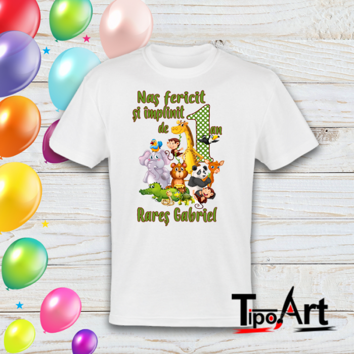 Set 4 tricouri personalizate si 1 body jungla [4]