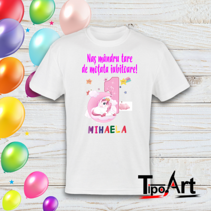 Set 4 tricouri si body pentru aniversare 1 an,   poney [4]