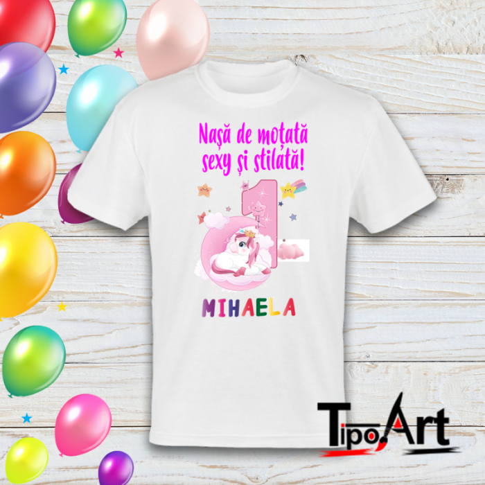 Set 4 tricouri si body pentru aniversare 1 an,   poney [5]