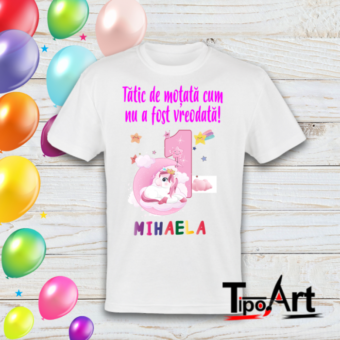 Set 4 tricouri si body pentru aniversare 1 an,   poney [6]