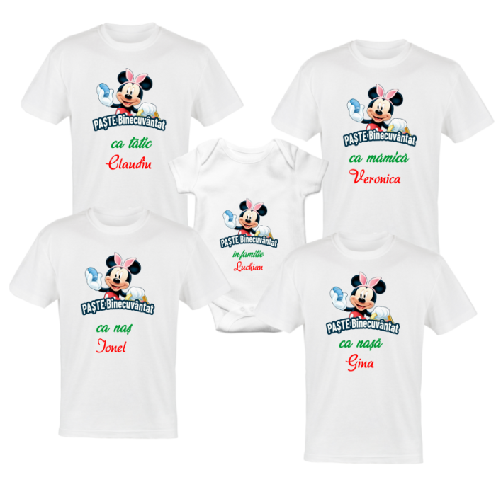Set 5 tricouri personalizate "Primul meu Paste MICKEY '' [1]