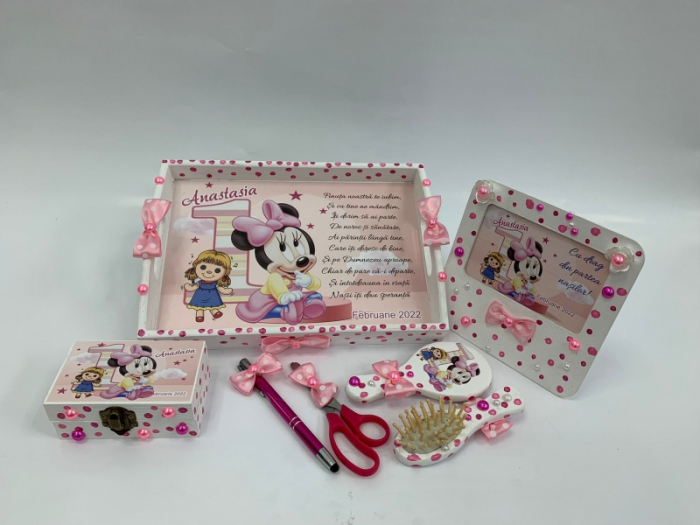 Set tavita mot turta minnie roz [3]