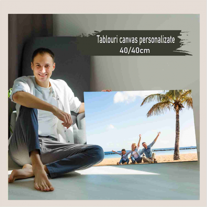 Tablou canvas personalizat cu fotografia ta, 40 cm x 40 cm - OEM [1]