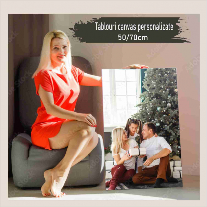 Tablou canvas personalizat cu fotografia ta, 50 cm x 70 cm [1]