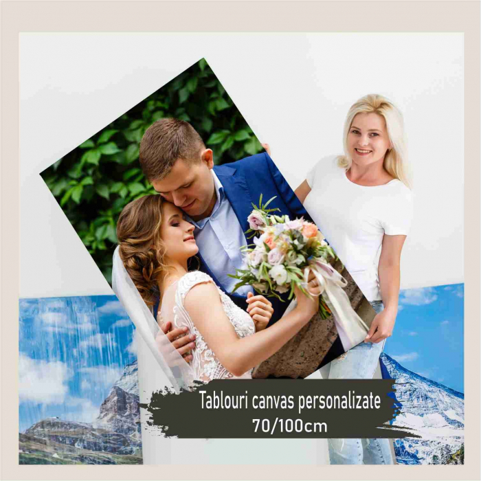 Tablou canvas personalizat cu fotografia ta, 70 cm x 100 cm [1]