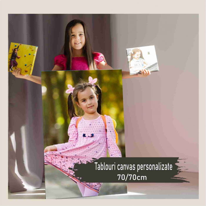 Tablou canvas personalizat cu fotografia ta, 70 cm x 70 cm [1]