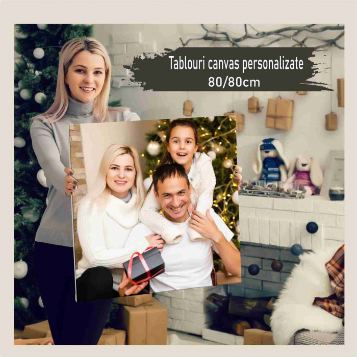 Tablou canvas personalizat cu fotografia ta, 80 cm x 80 cm [1]