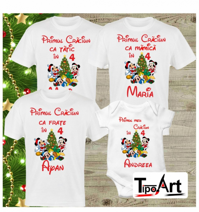 Tricouri personalizate craciun in 4, tema friends minnie, model 4 [1]