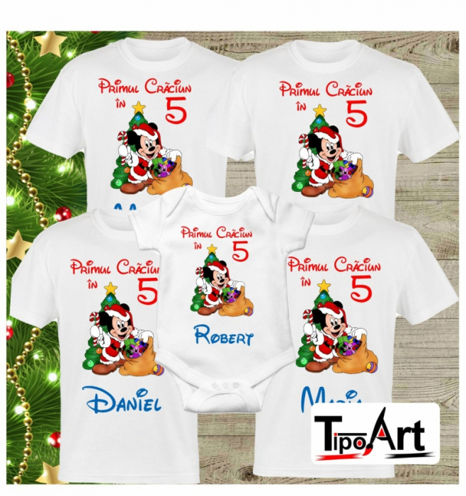 Tricouri craciun in 5, tema mickey christmas, [1]