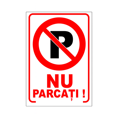 Autocolant avertizare NU PARCATI Stickere, autocolante - Autocolant avertizare NU PARCATI