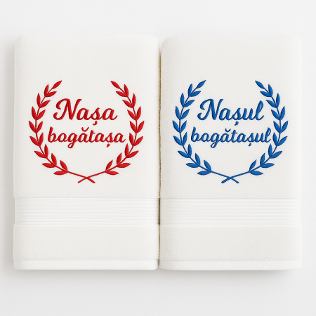 Broderie computerizata - SET PROSOAPE BRODATE NASA BOGATASA, NASU BOGATASU