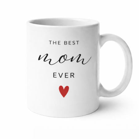 Cani personalizate - Cana cadou mama – THE BEST MOM EVER – cadou emotionant de la fiu, pentru mama speciala