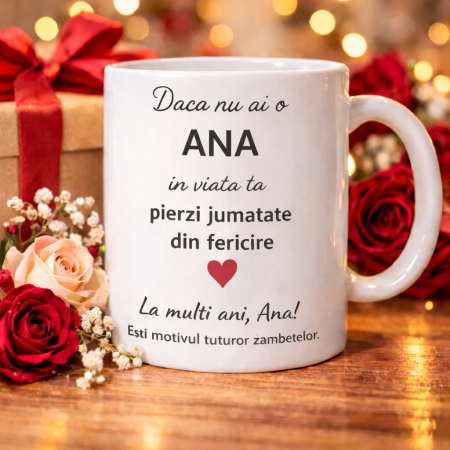 Cana personalizata cu numele Ana, cadou aniversare sau zi de nume pentru Ana [1]