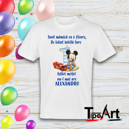 Set 2 tricouri personalizate si body  1 an, taierea motului, e3 [2]