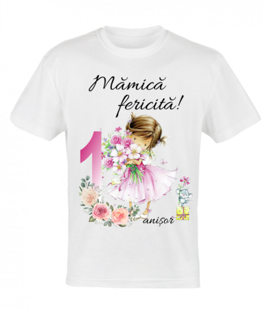 Set 4 tricouri si body pentru taierea motului, girls flowers pink [1]