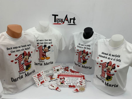 Tricouri aniversare - Set aniversar 6 tricouri+tavita