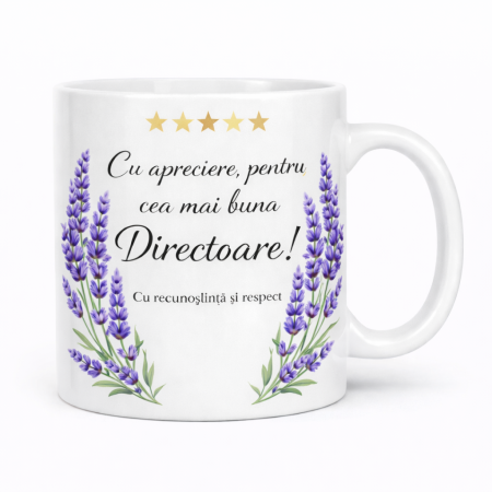 Set Cadou Directoare de Scoala 2026 – Cana Personalizata cu Mesaj si Agenda Neagra Eleganta [1]