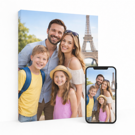 Tablouri canvas personalizate - Tablou canvas personalizat cu poza ta, 80 cm x 80 cm