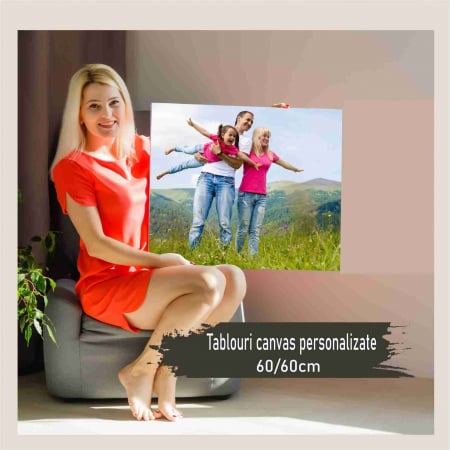 Tablouri - Tablou canvas personalizat cu fotografia ta, 60 cm x 60 cm