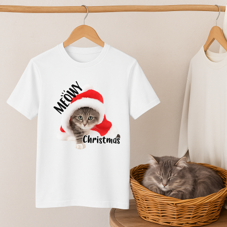 Tricouri Craciun - Tricou meowy  christmas