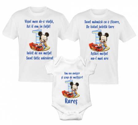Tricouri aniversare - Tricouri  aniversare  pentru mot mickey 3