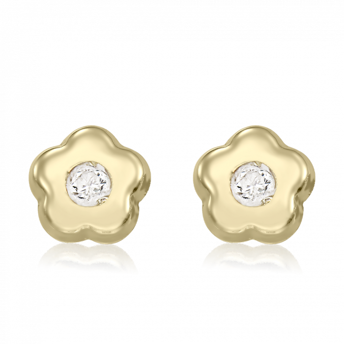 Cercei-copii-cu-protectie-aur-galben-14K-Kalini-Floricele-cu-diamant-4mm [2]