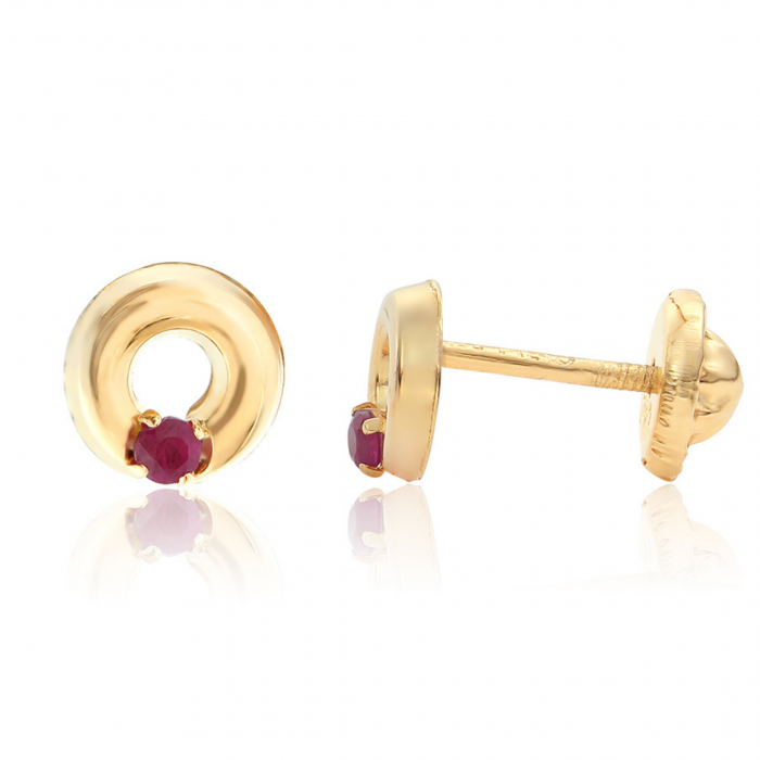 Cercei-copii-cu-protectie-aur-galben-14K-Kalini-Cerculete-cu-rubin-6mm- [2]