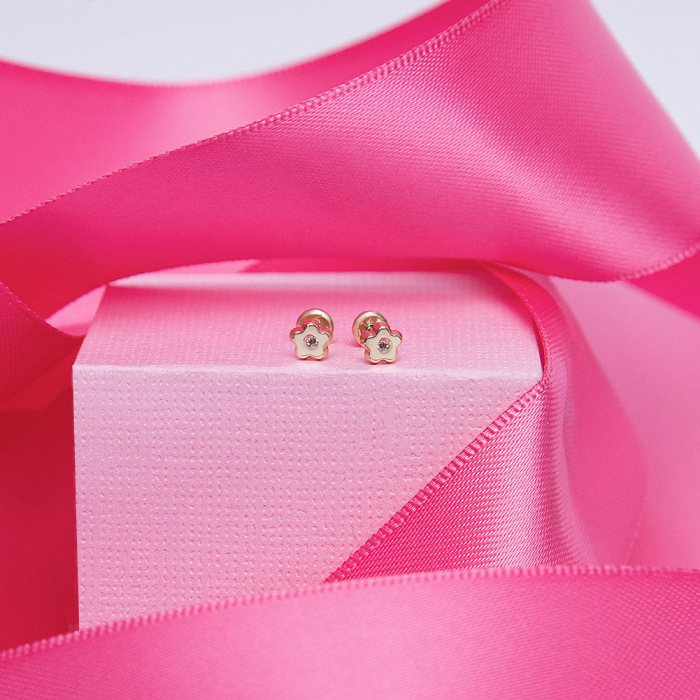 Cercei-copii-cu-protectie-aur-galben-14K-Kalini-Floricele-cu-diamant-4mm [3]