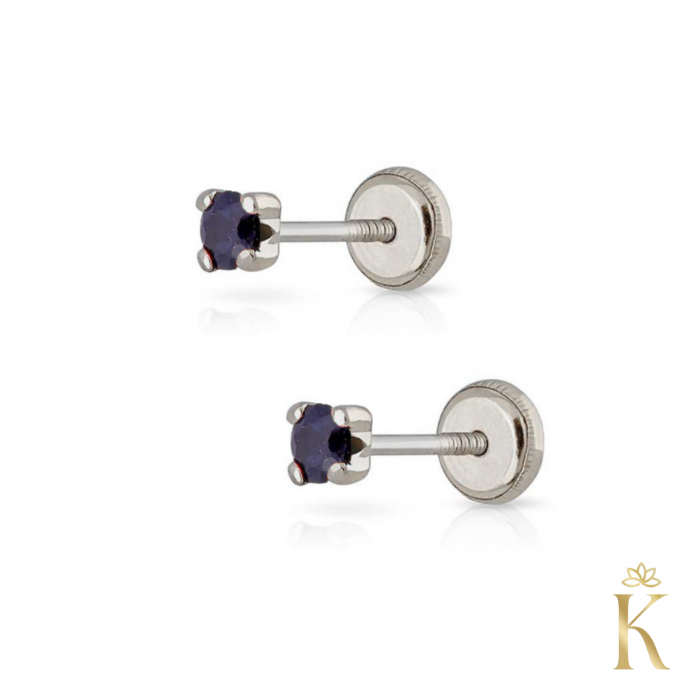 Cercei-bebe-piercing-cu-protectie-Piatra-safir-2mm-aur-alb-Kalini [2]