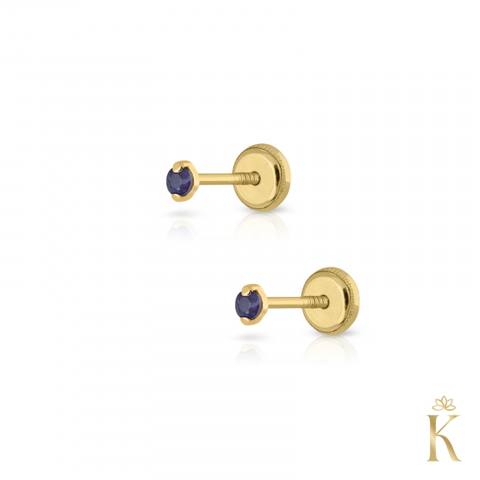 Cercei-bebelusi-aur-piercing-Piatra-Safir-2,5mm-Kalini [2]