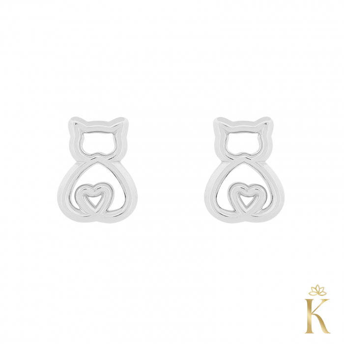 Cercei-cu-protectie-aur alb 14K-Pisicute-contur-cu-inimioara-6x5 mm-Kalin.png [2]