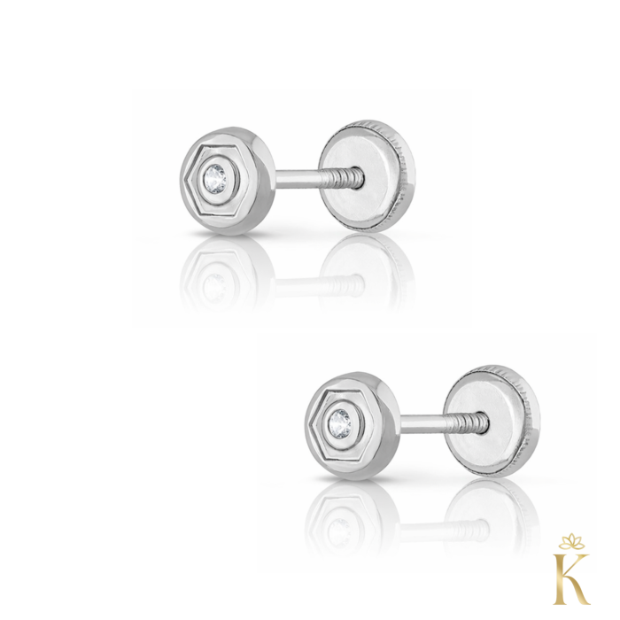 Cercei-copii-aur-alb-cu diamant-0.03CT [3]