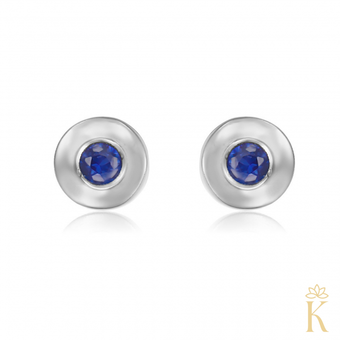 Cercei-copii-cu-protectie-aur-alb-9K-Kalini-Rotunzi-cu-safir-5mm [2]