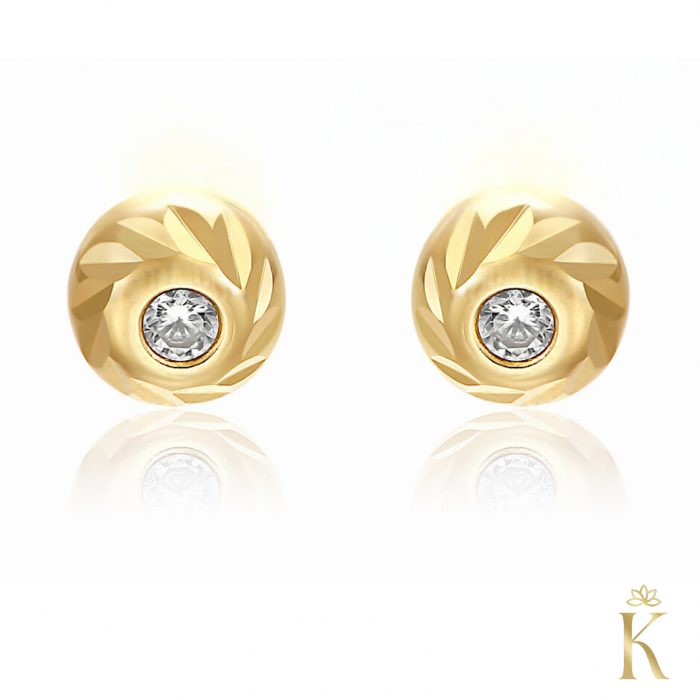 Cercei-cu-protectie-din-aur-pentru-copii-Bilute-clasice-striatii-4mm [2]