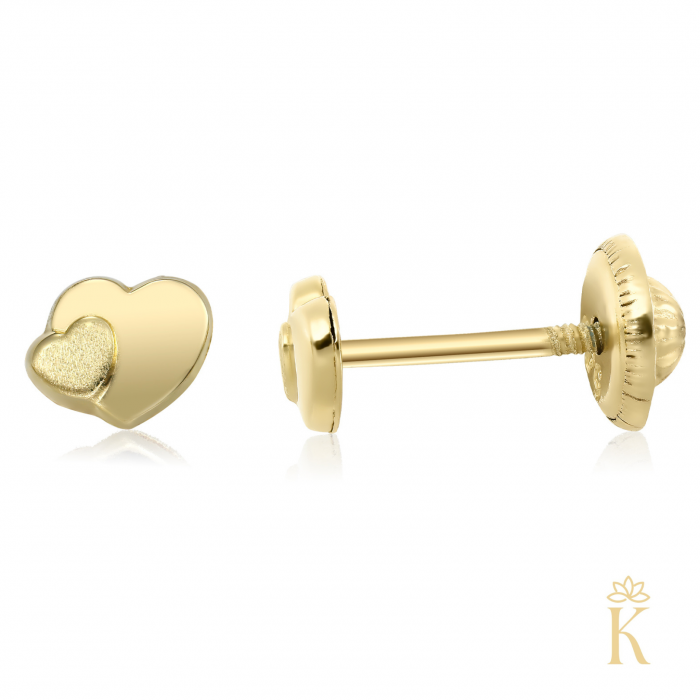 Cercei-cu-protectie-pentru-copii-Doua-Inimioare-aur-galben-14K-Kalini [2]