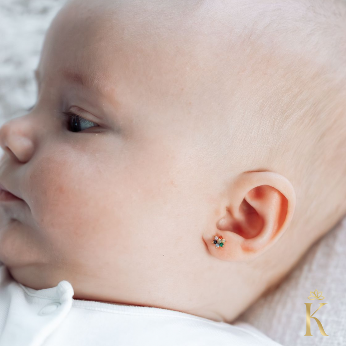 Cercei-cu-protectie-bebelusi-aur-galben-flori-zirconia-curcubeu-Kalini [4]