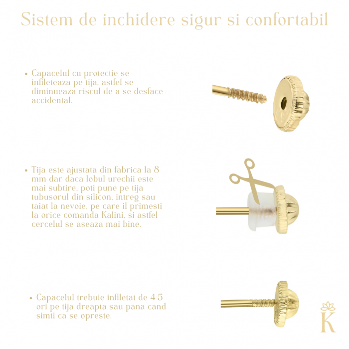 Cercei-protectie-aur-copii-Piatra-albastra-safir-Flori [5]