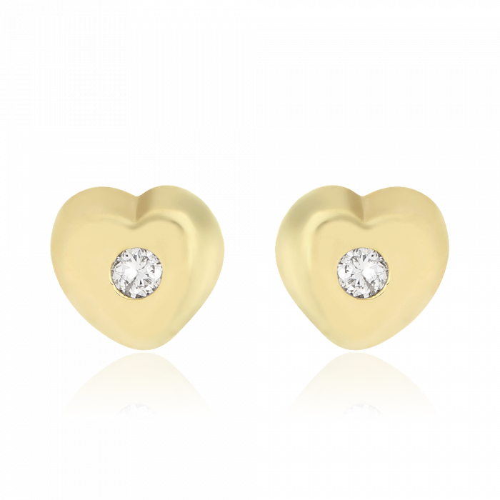 Cercei-copii-cu-protectie-aur-galben-14K-Kalini-Inimioare-cu-diamant-4mm [2]