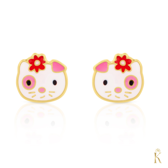 Cercei-aur-fetite-Pisicuta-Kitty-cu-filet [2]