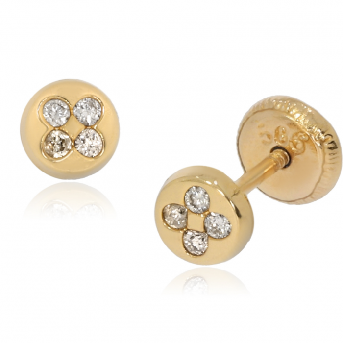 Cercei-copii-protectie-aur-galben-14K-Rotunzi-4-diamante-4mm [2]