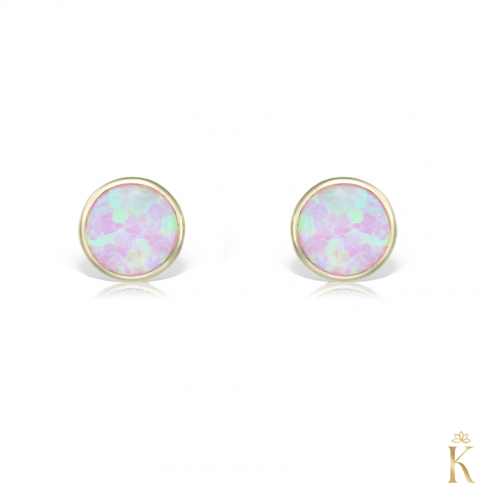 Cercei-aur-bebe-fetite-cu-protectie-opal-roz-4mm-Kalini [2]