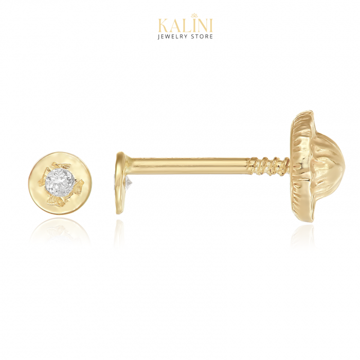 Cercei-copii-cu-protectie-kalini-rotunzi-mici-cu-diamant-aur-galben [2]
