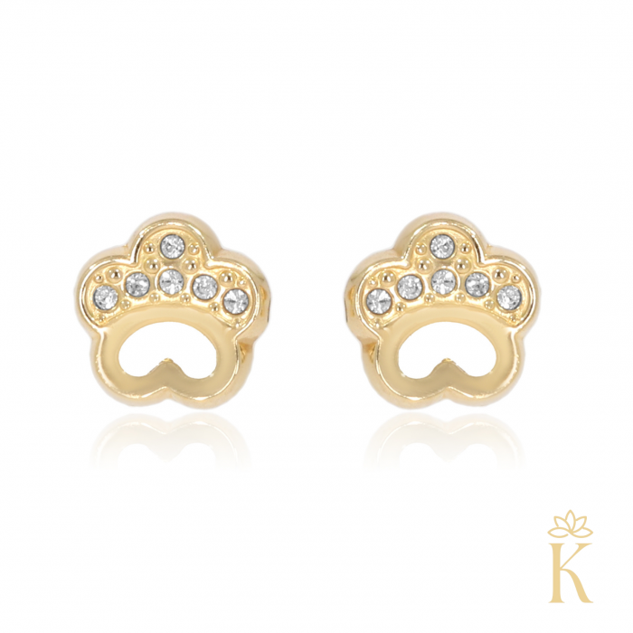 Cercei-copii-cu-protectie-aur-galben-Flori-decupate-cu-zirconia [2]