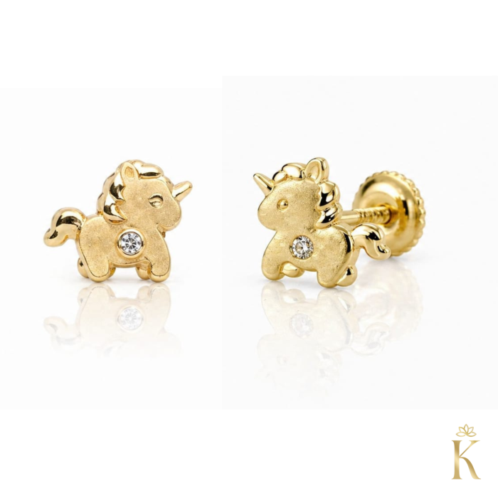 Cercei-aur-copii-Unicorni [2]