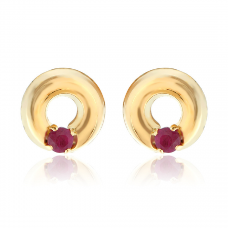 Cercei-copii-cu-protectie-aur-galben-14K-Kalini-Cerculete-cu-rubin-6mm- [0]