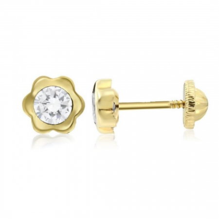 Cercei-copii-cu-protectie-aur-galben-14K-Kalini-Flori-mari-piatra-zirconia-incolora-5,5mm [1]