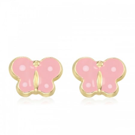 Cercei-copii-cu-protectie-aur-galben-14K-Kalini-Fluturasi-roz [0]