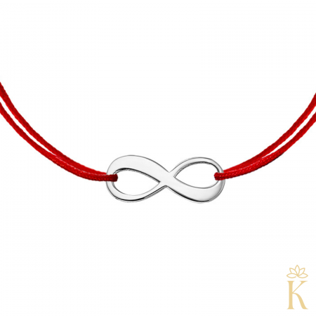 Bratara-copii-aur-alb-snur-rosu-Infinit-11 mm-Kalini [1]